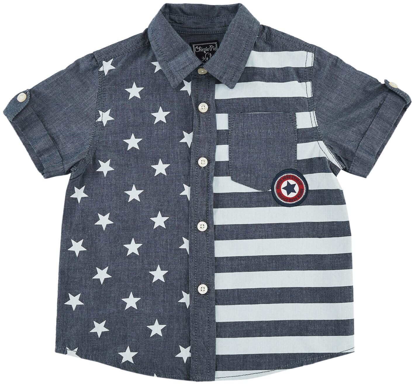 

Chirpie Pie by Pantaloons Cotton Printed Shirt for Baby Boy - Blue