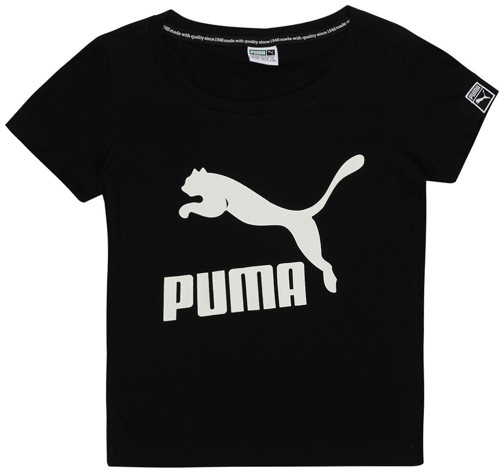 

Puma Girl Cotton Printed Top - Black