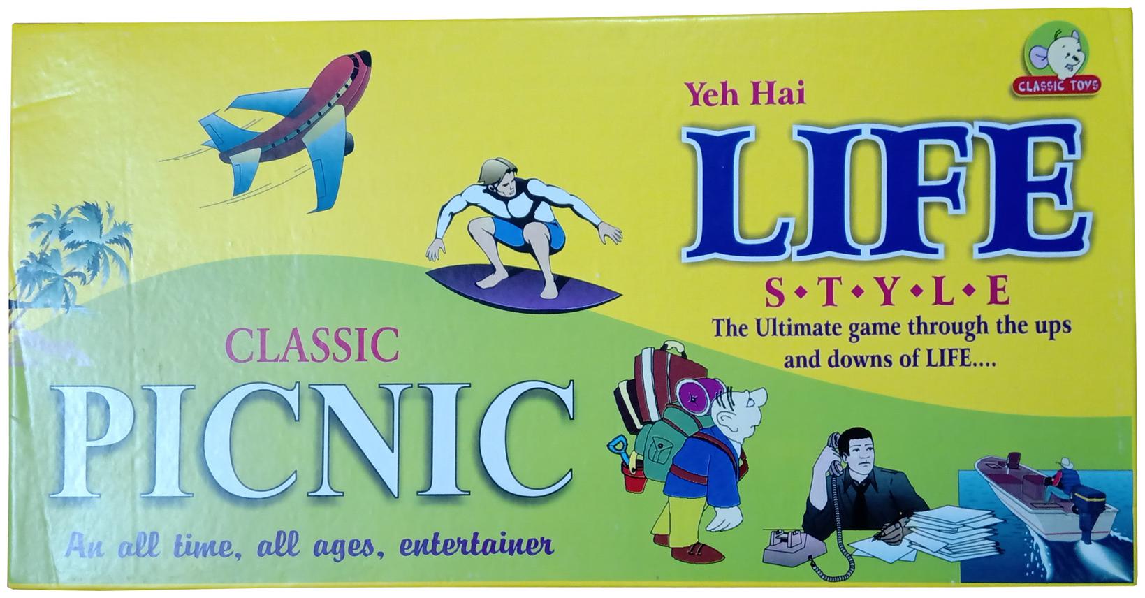 

Classic Picnic Yeh hai life style game (The ultimate game through the ups and down of life) Fun Board Game