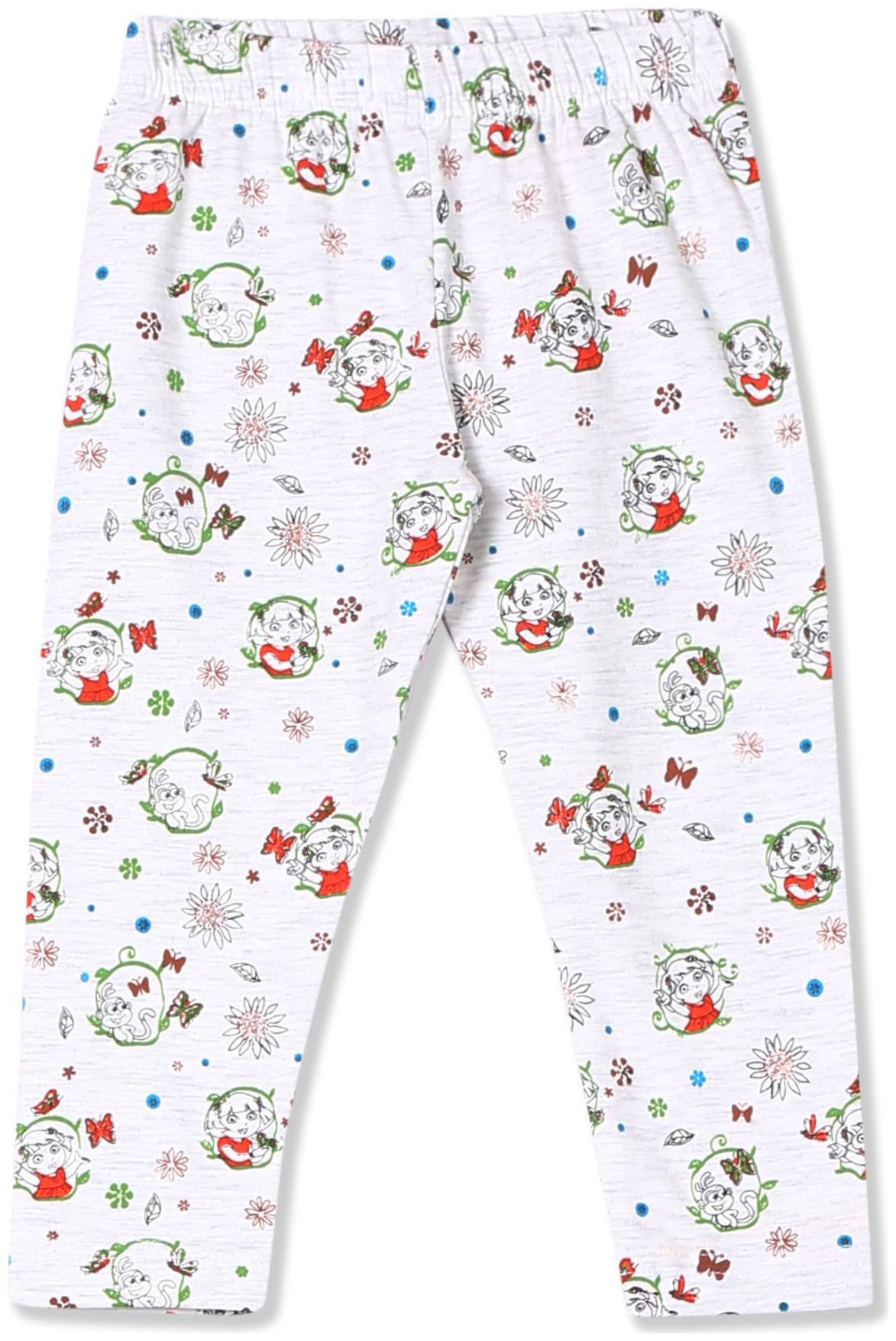 

Colt Baby girl Cotton Printed Leggings - Grey