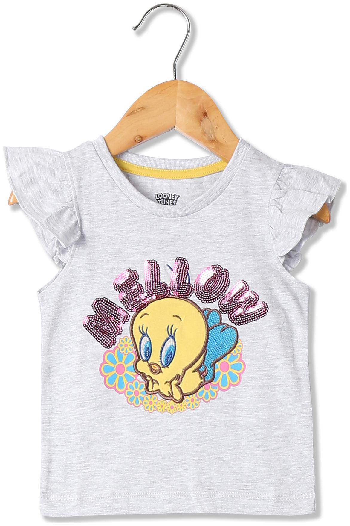 

Colt Cotton Printed T shirt for Baby Girl - White
