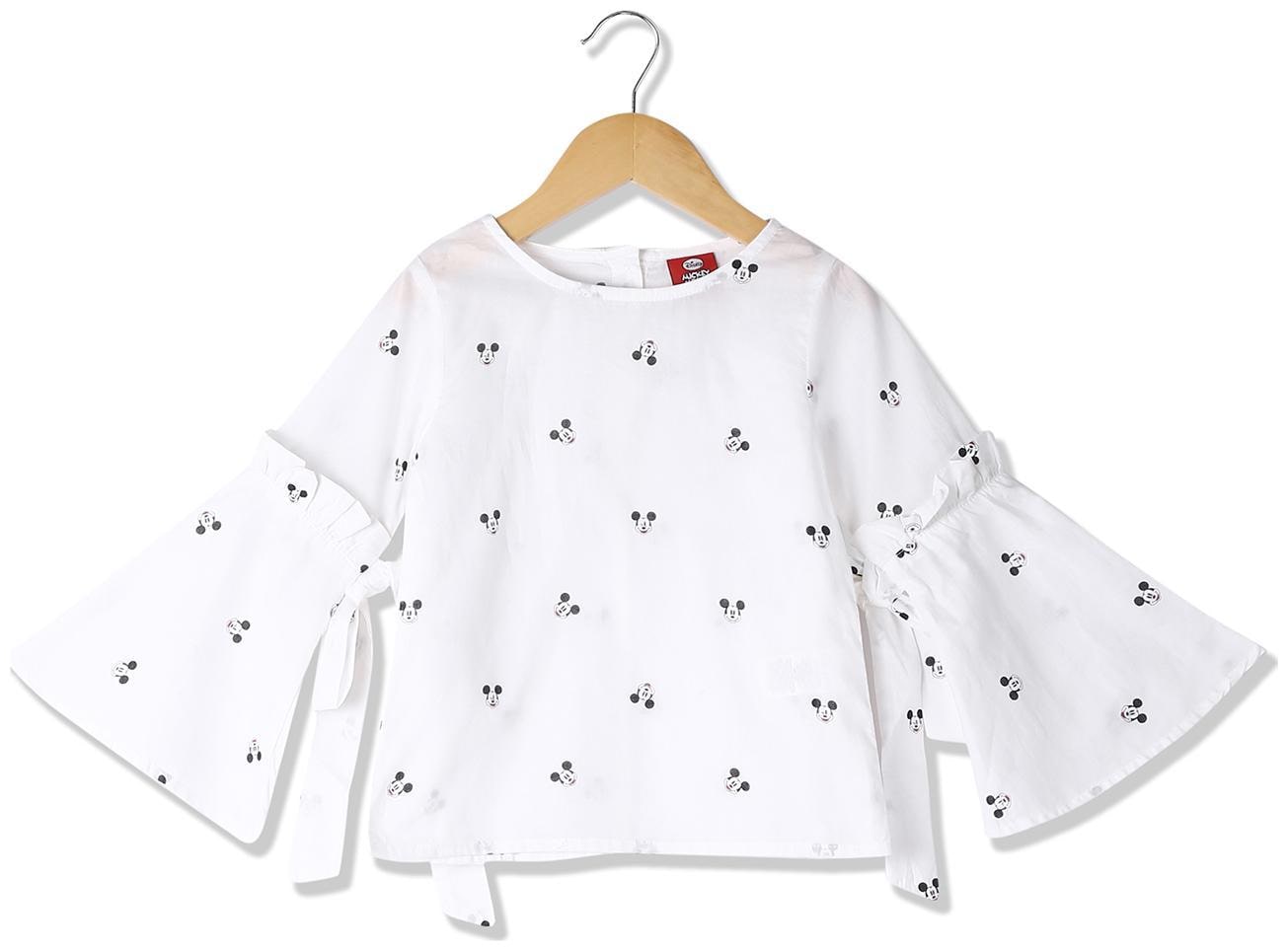 

Colt Girl Cotton Printed Top - White