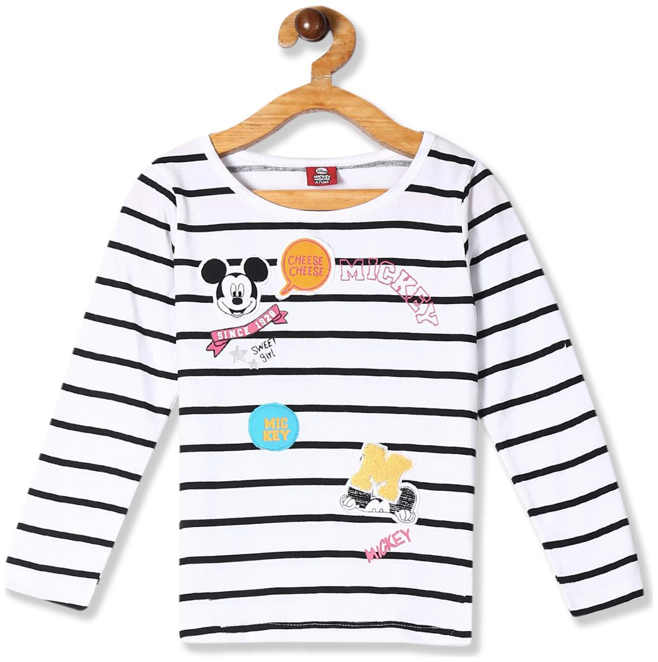 

Colt Girl Cotton Striped T shirt - White