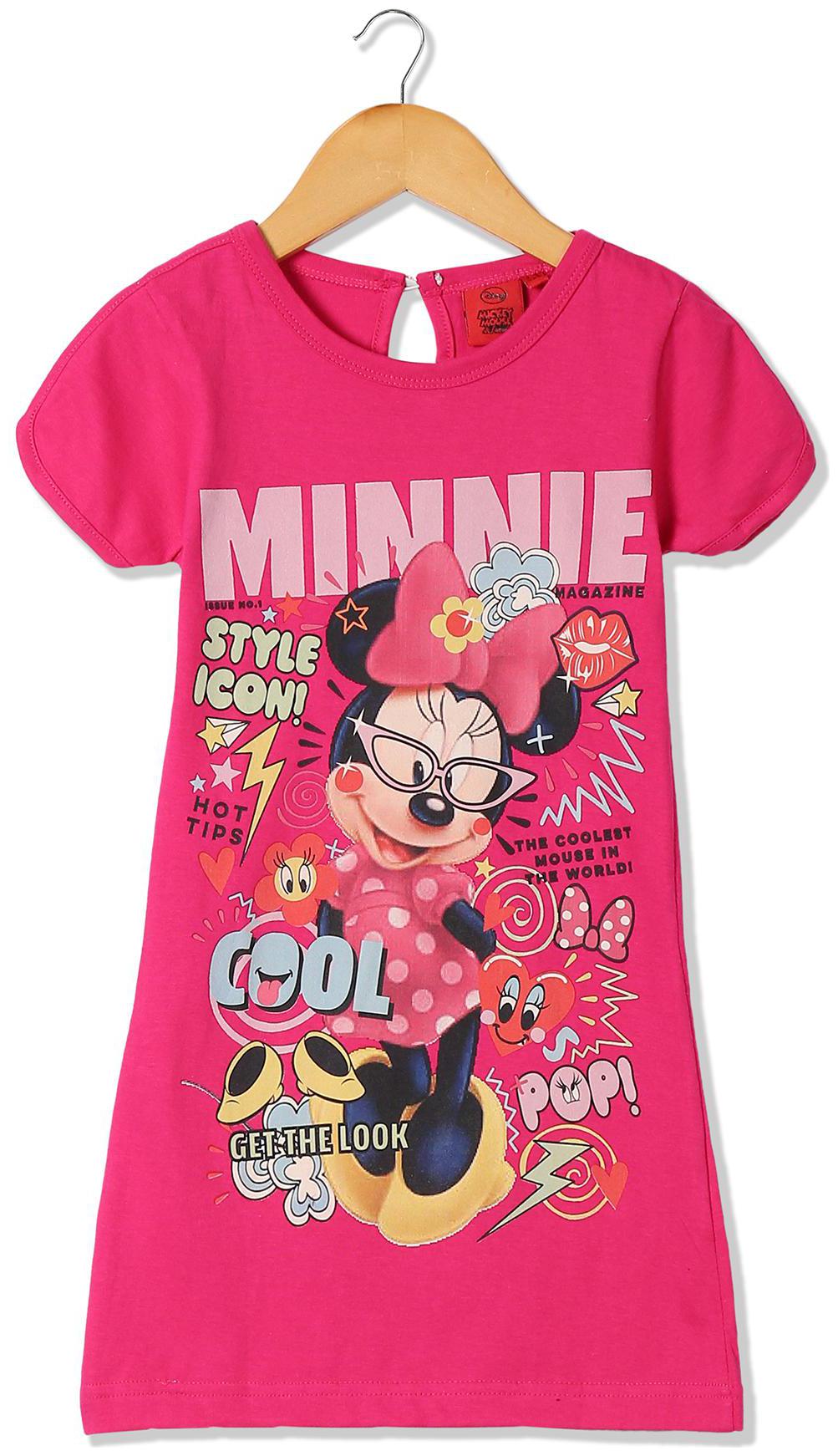 

Colt Pink Cotton Short Sleeves Knee Length Princess Frock ( Pack of 1 )