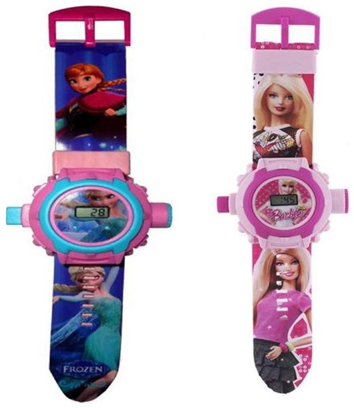 

Combo Frozen and Barbie 24 Image Projector Kids Watch Pack Of - 2 By Signomark