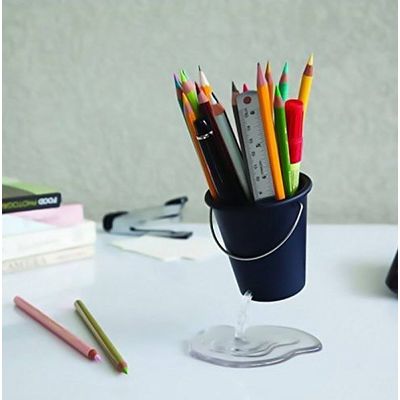 

CONNECTWIDE Floating Desk Bucket - Stationary holder Creative Pencil Holder Design Floating Bucket Pen Case Container Ideal Desk Accessory cute Pencil Holder for office