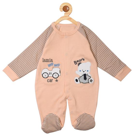 

Covetus Unisex Cotton Cartoon print Romper - Pink
