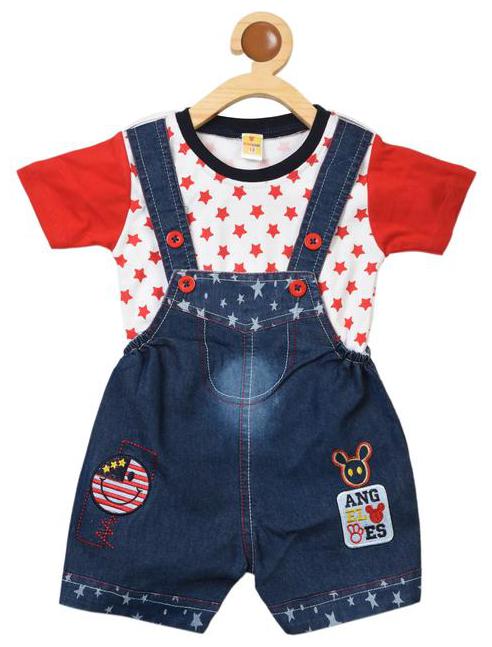 

Covetus Dungaree For Boys Girls Casual Cotton Blend Multi
