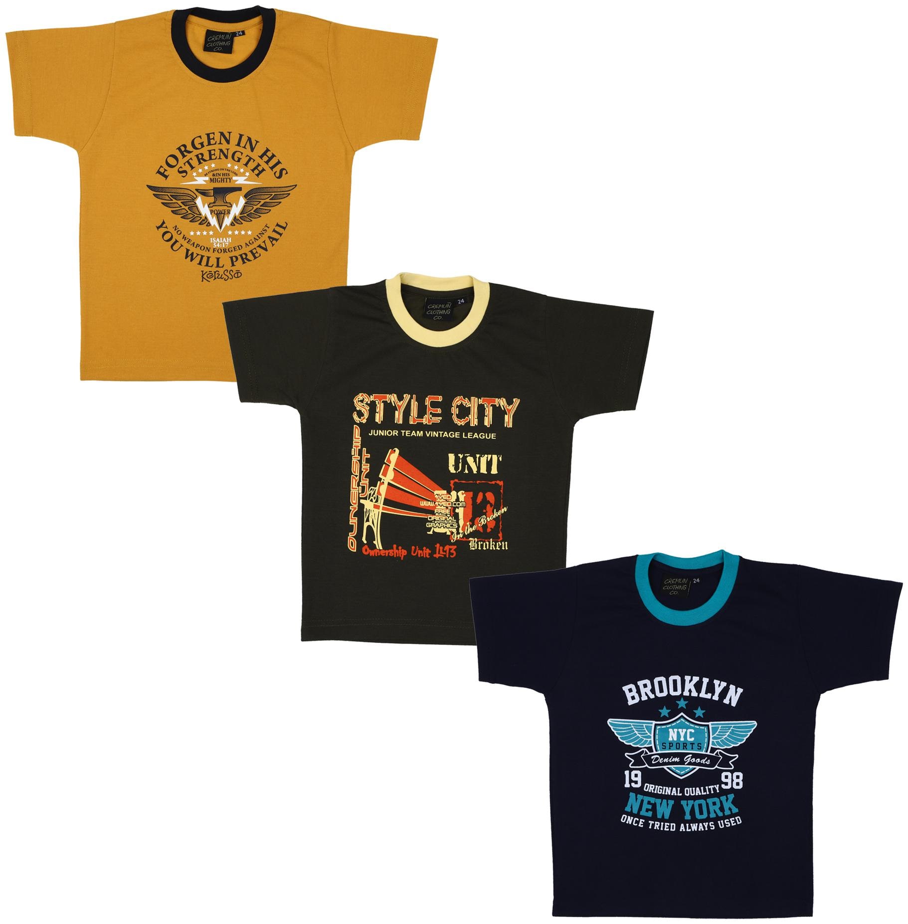 

CREMLIN CLOTHING Boy Cotton blend Printed T-shirt - Multi