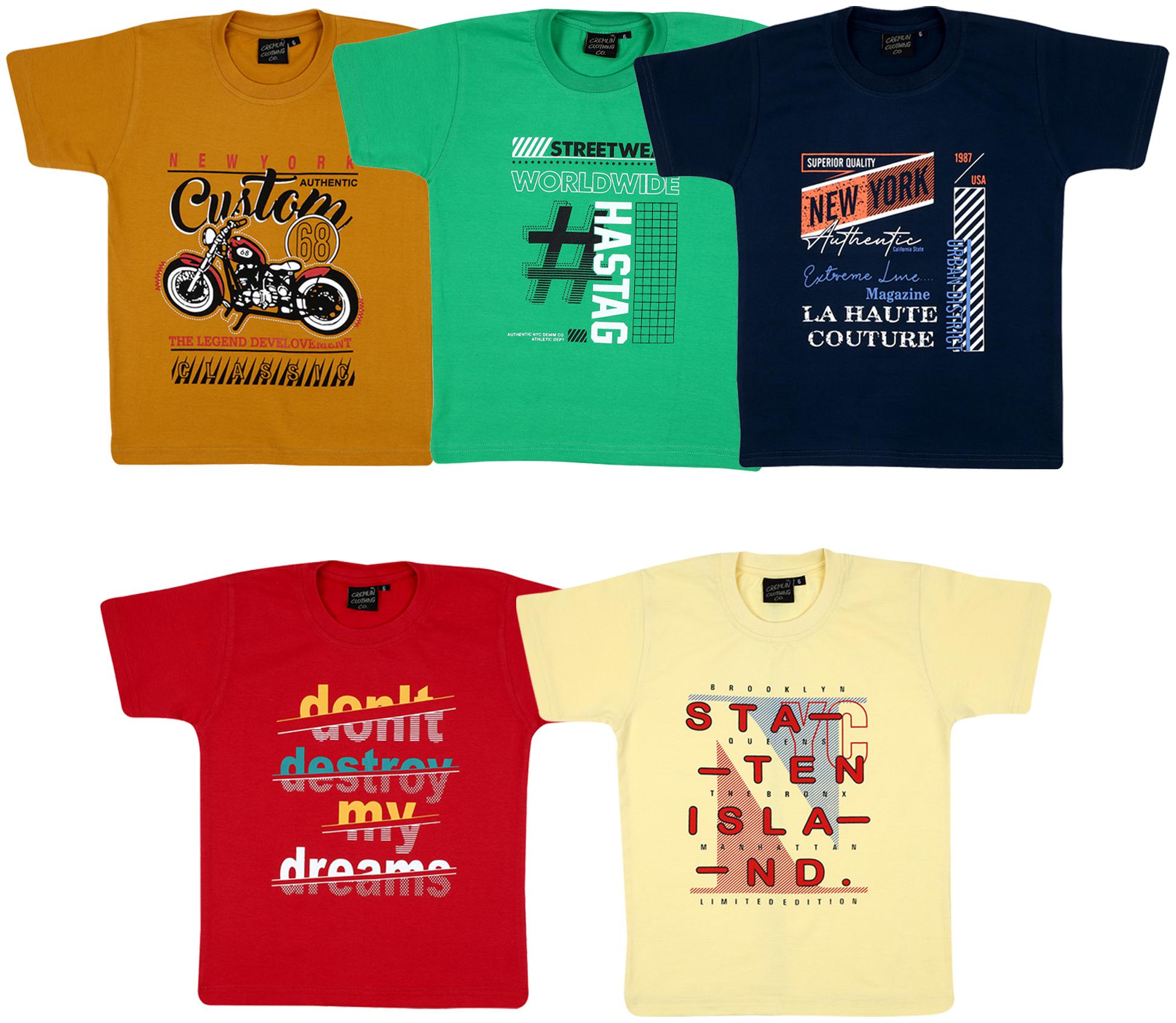 

CREMLIN CLOTHING Boy Cotton Printed T-shirt - Multi
