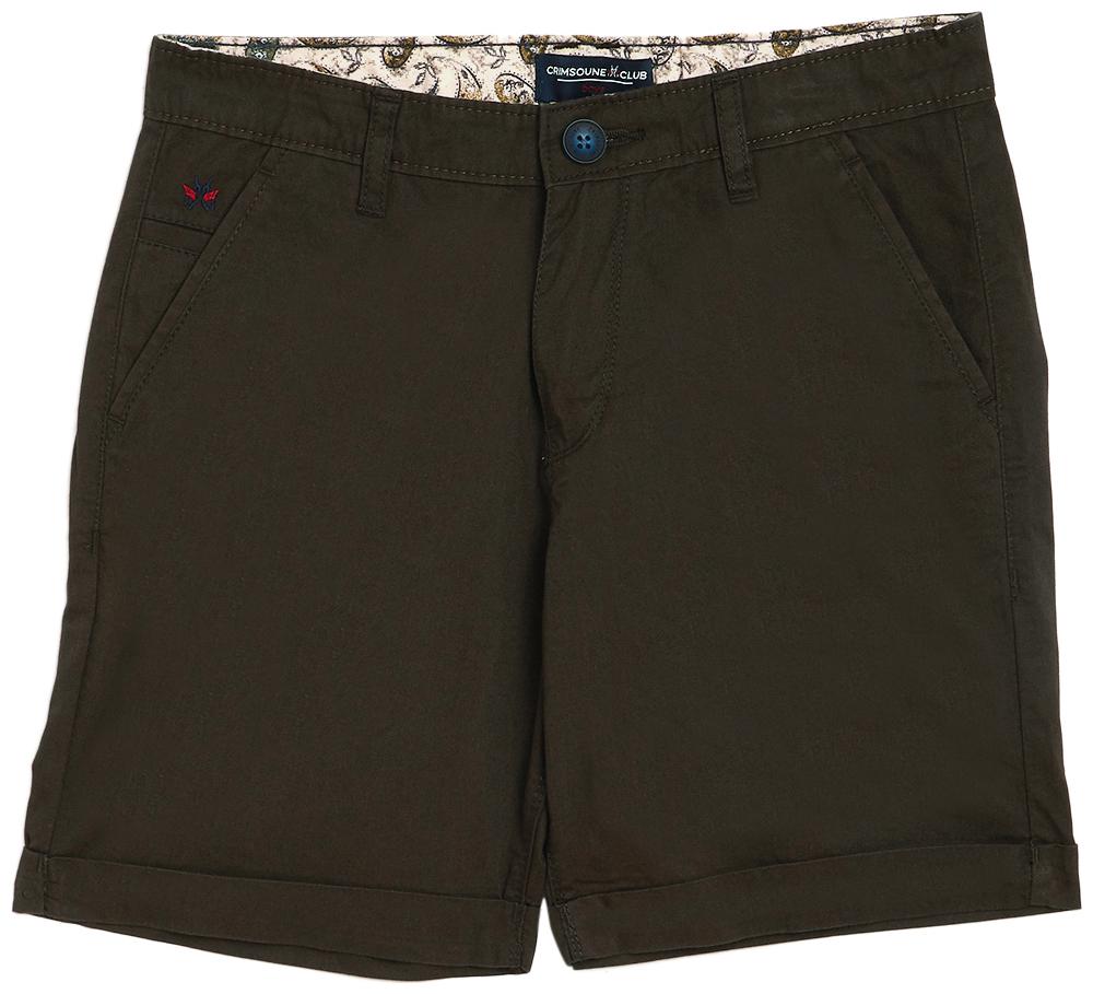 

Crimsoune Club Cotton Solid Green Color Shorts For Boy