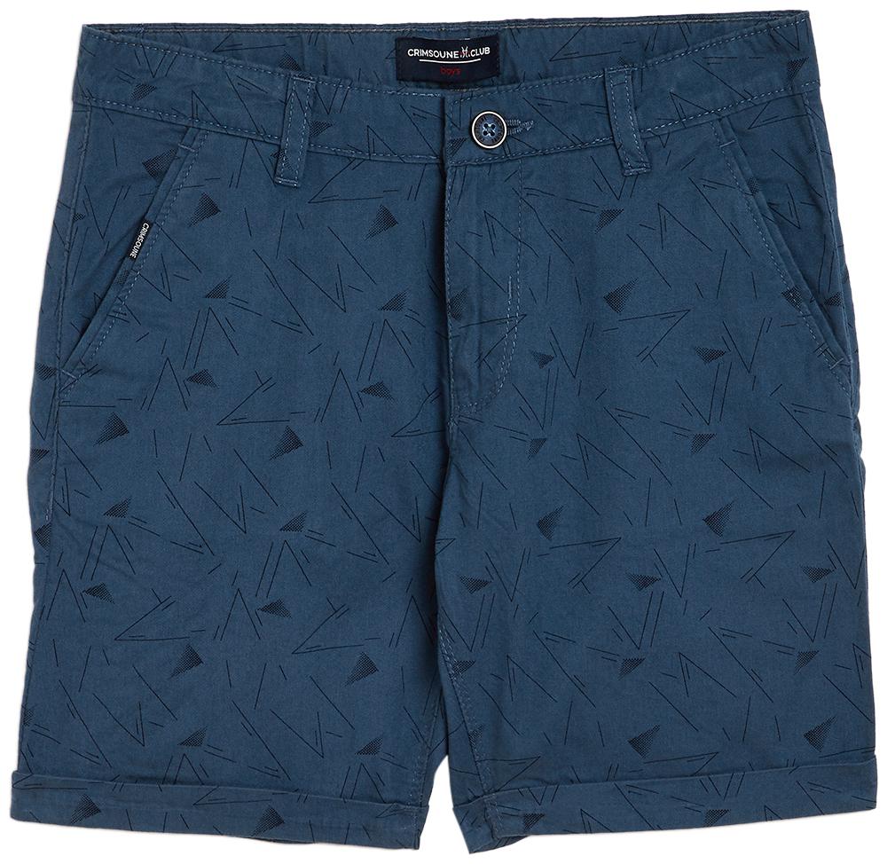 

Crimsoune Club Cotton Printed Blue Color Shorts For Boy
