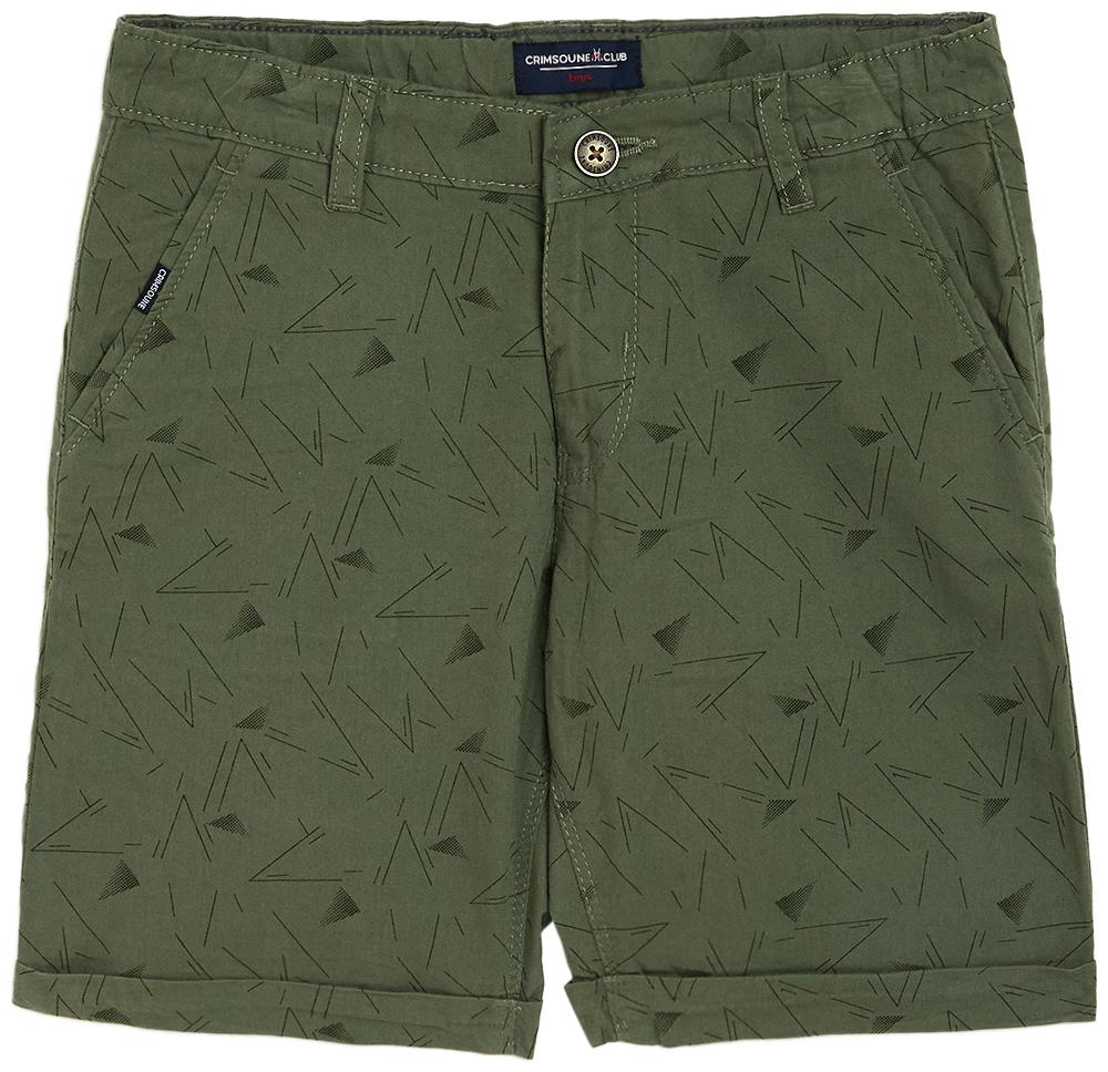 

Crimsoune Club Cotton Printed Green Color Shorts For Boy