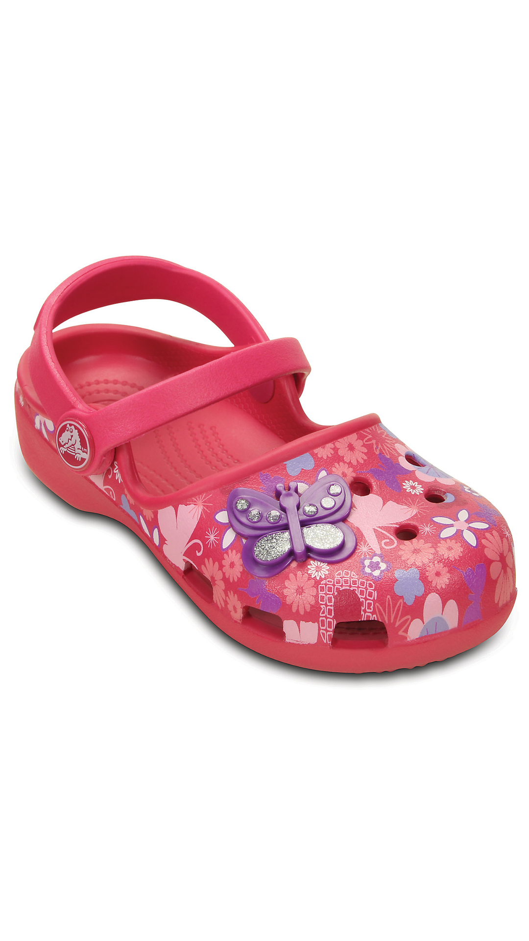 Crocs Girls Karin Butterfly Raspberry Clog Crocs Girls Karin Butterfly Raspberry Clog