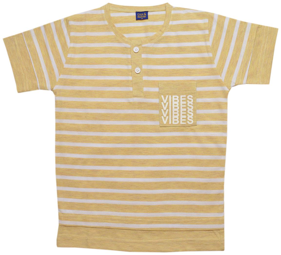 

CH CRUX HUNTER Boy Cotton Striped T-shirt - Yellow