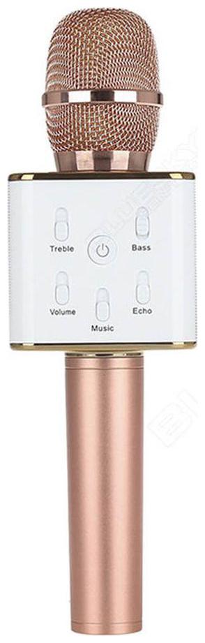 

Crystal Digital Q7 Handheld Wireless Bluetooth Karaoke Singing Mic Speaker Player Microphone (Rose Gold)
