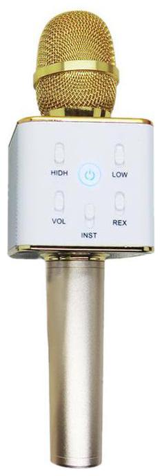 

Crystal Digital Q7 Handheld Wireless Bluetooth Karaoke Singing Mic Speaker Player Microphone (Gold)