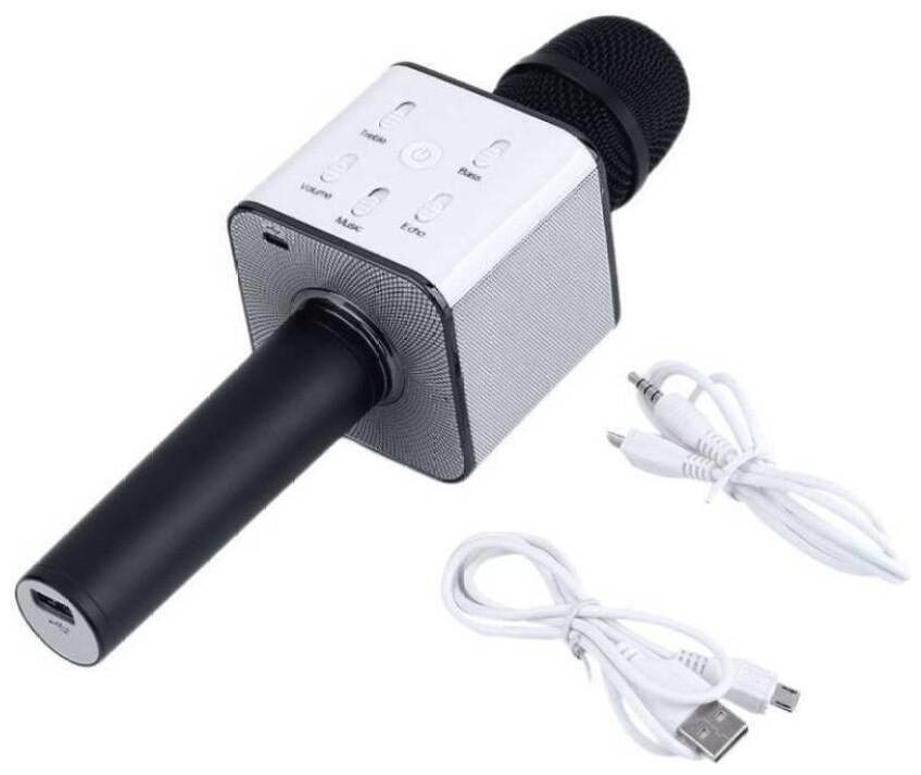 

CRYSTAL DIGITAL Q7 Wireless Mic Multi-Function Bluetooth Karaoke Microphone With Speaker For All Smart Phones (COLOUR BLACK)