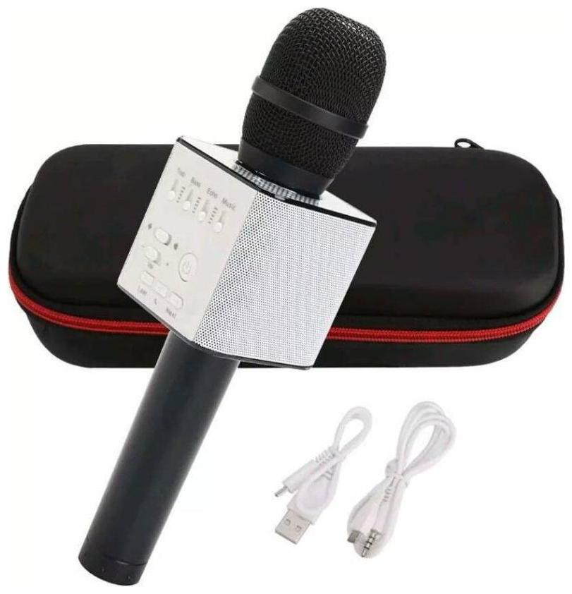 

Crystal Digital Q7 Karaoke With Built In Speaker Player Handheld Condenser With Bluetooth Speaker (Black)