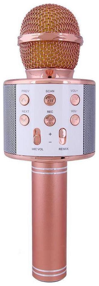 

CRYSTAL DIGITAL WS858 Wireless Karaoke Microphone 4-in-1 Portable Bluetooth Speaker Player Selfie Function for Apple iPhone Android Smartphone