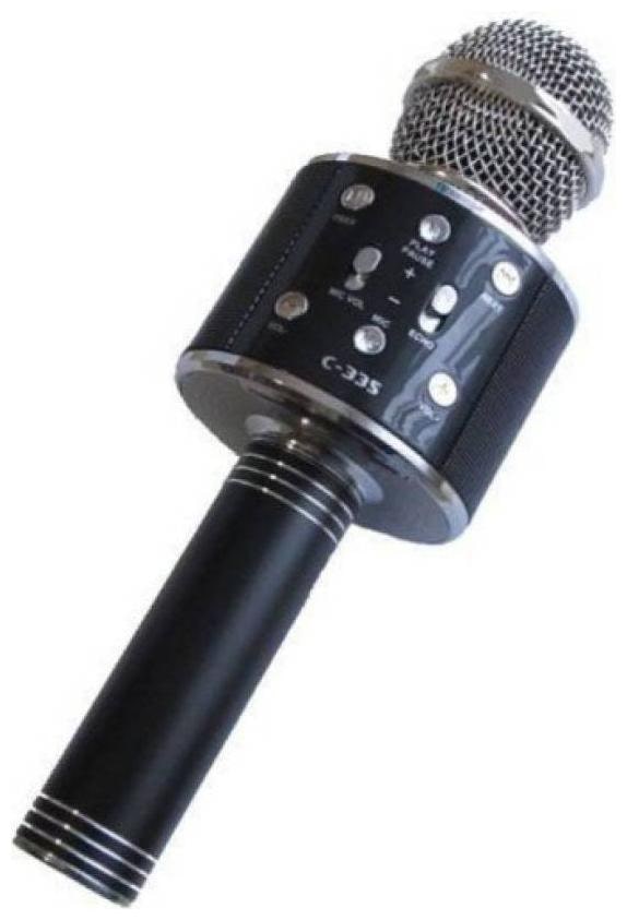

CHG W858 Wireless Bluetooth Microphone Recording Condenser Stand With Bluetooth Speaker Audio Recording For All SmartPhone (Black)