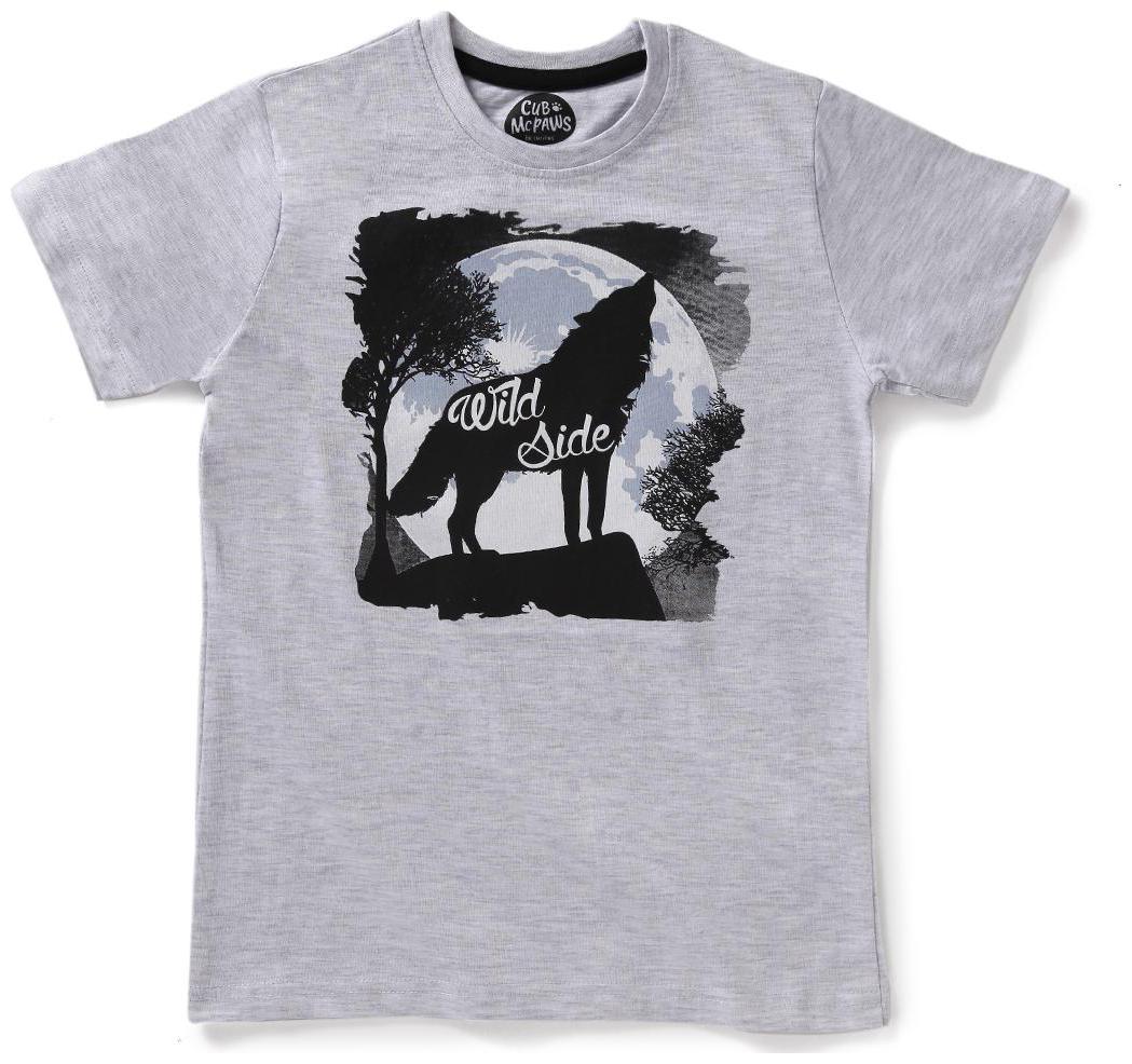 

CuB McPAWS Boy Cotton Printed T-shirt - Grey