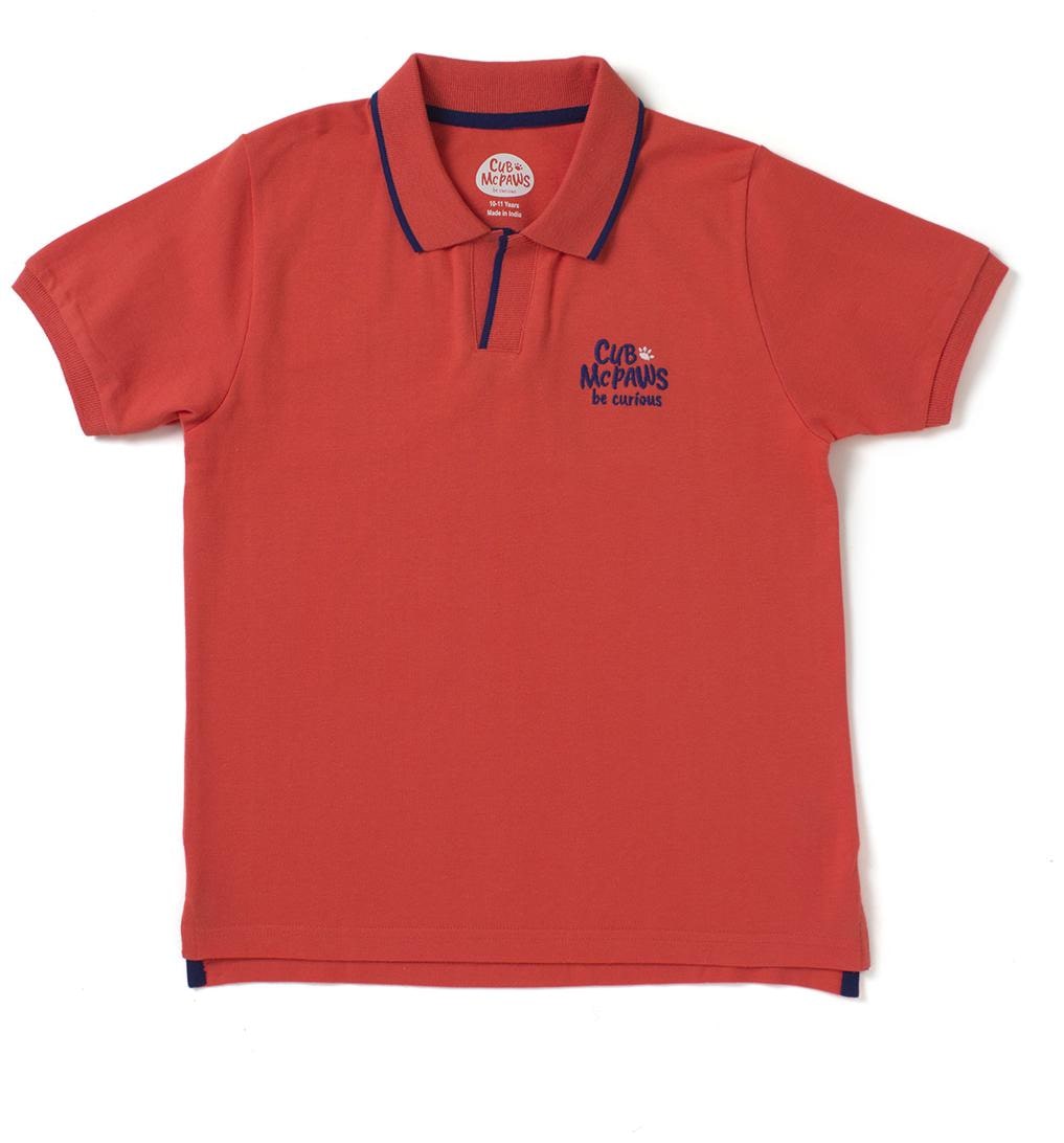 

CuB McPAWS Boy Cotton Solid T-shirt - Red