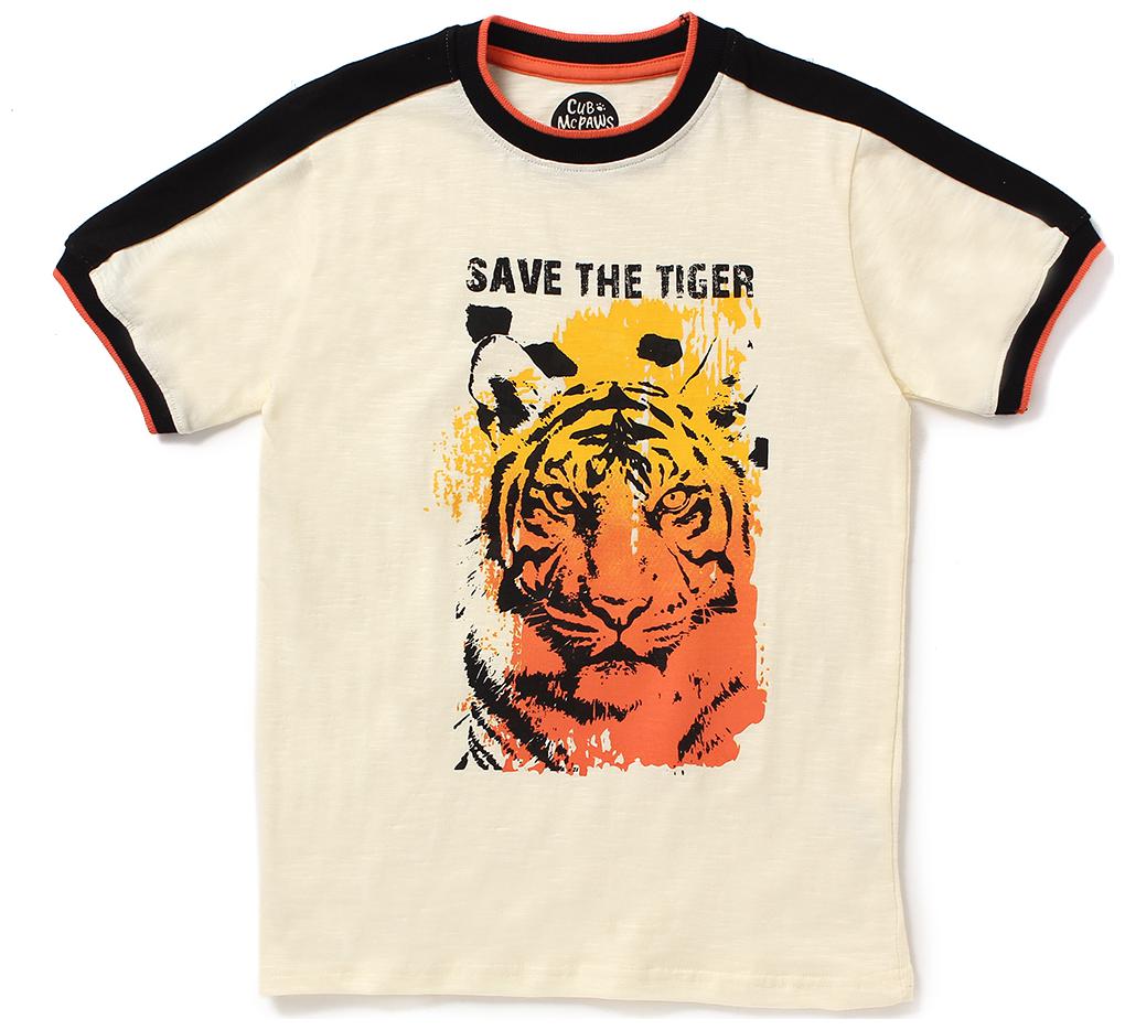 

CuB McPAWS Boy Cotton Printed T-shirt - White