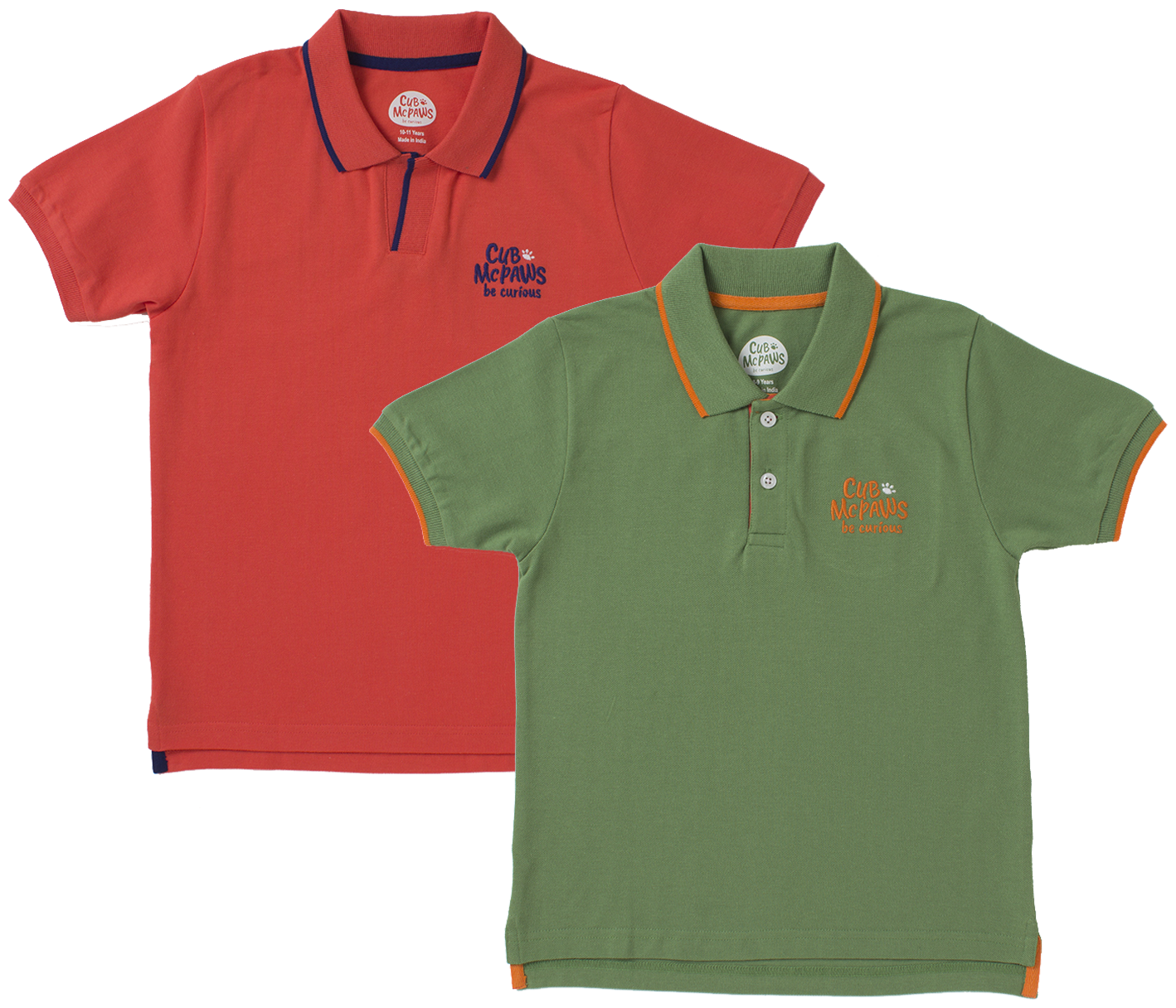 

CuB McPAWS Boy Cotton Solid T-shirt - Red Green