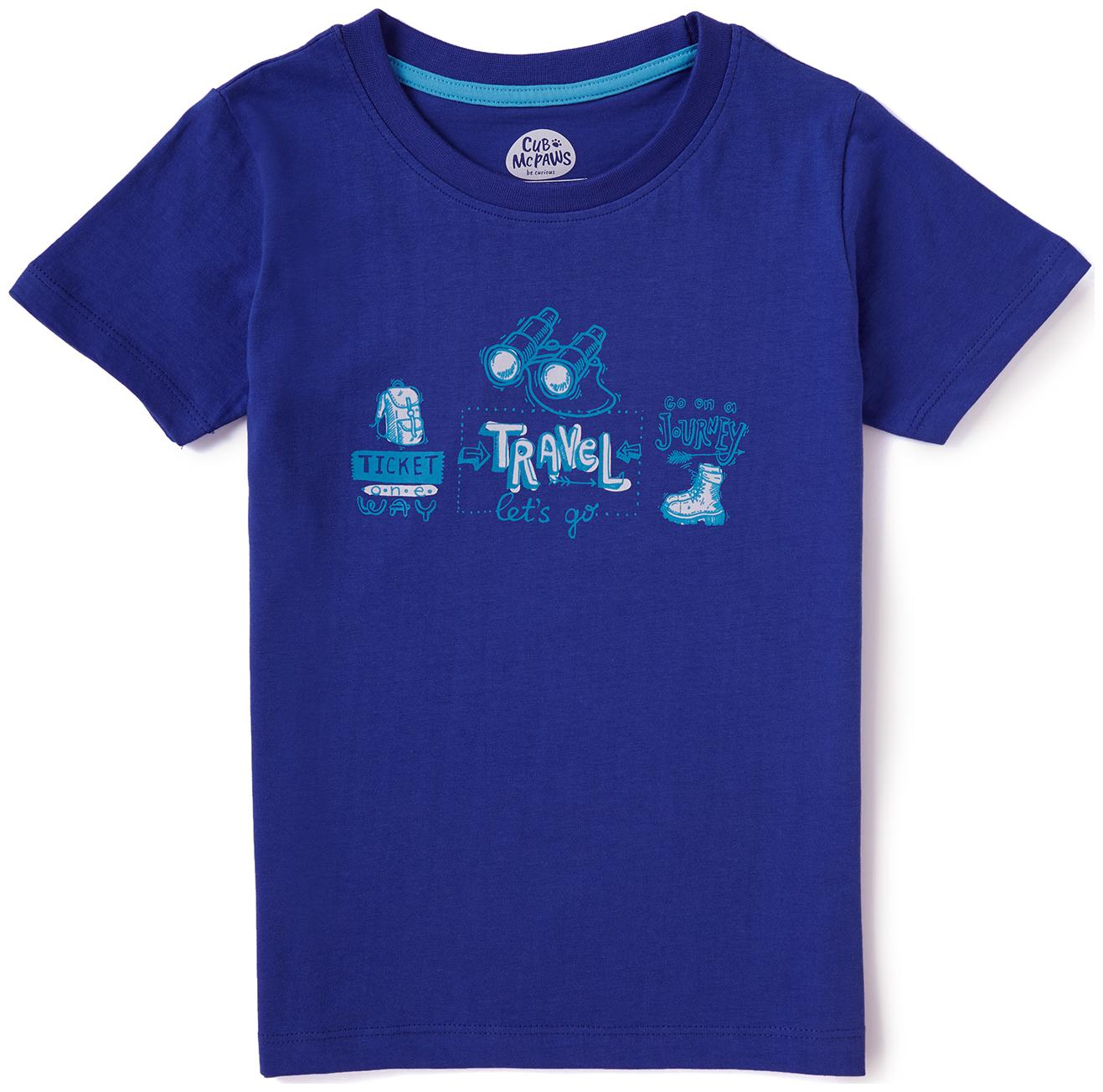 

CuB McPAWS Boy Cotton Printed T-shirt - Blue