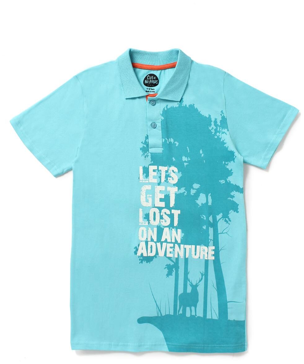 

CuB McPAWS Boy Cotton Printed T-shirt - Blue