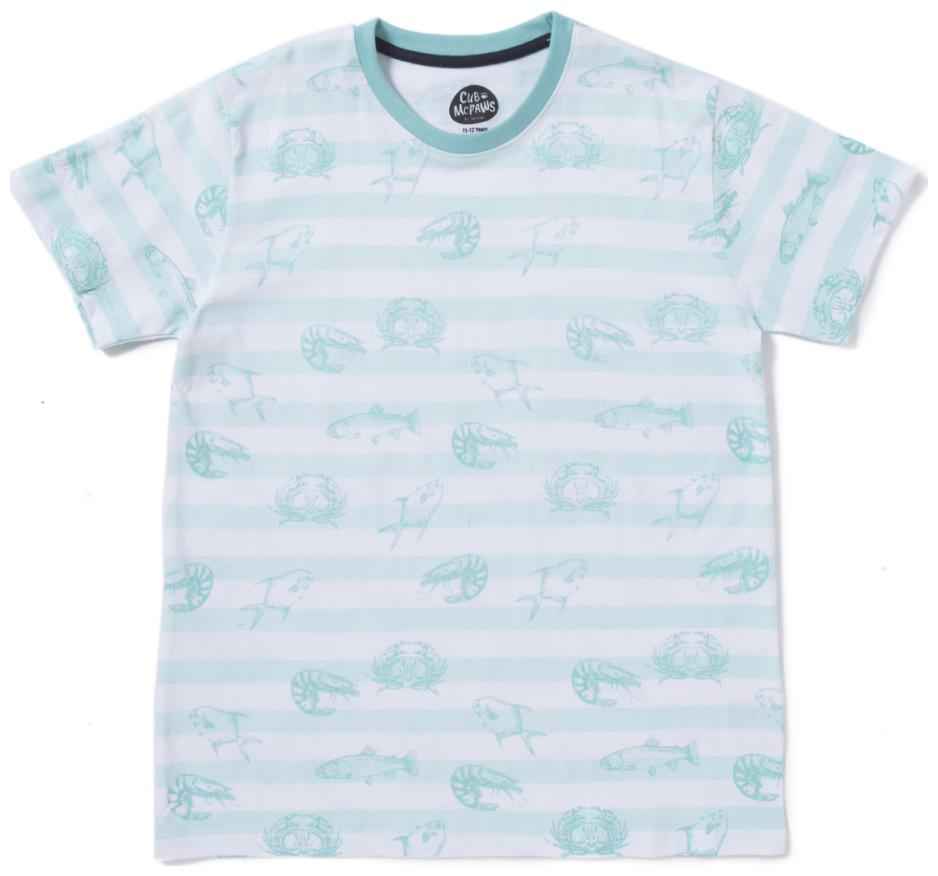 

CuB McPAWS Boy Cotton Striped T-shirt - Blue