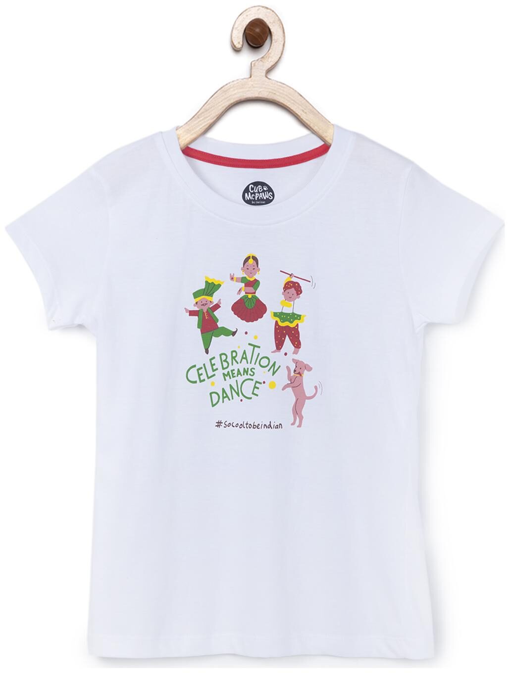 

CuB McPAWS Girl Cotton Printed T shirt - White