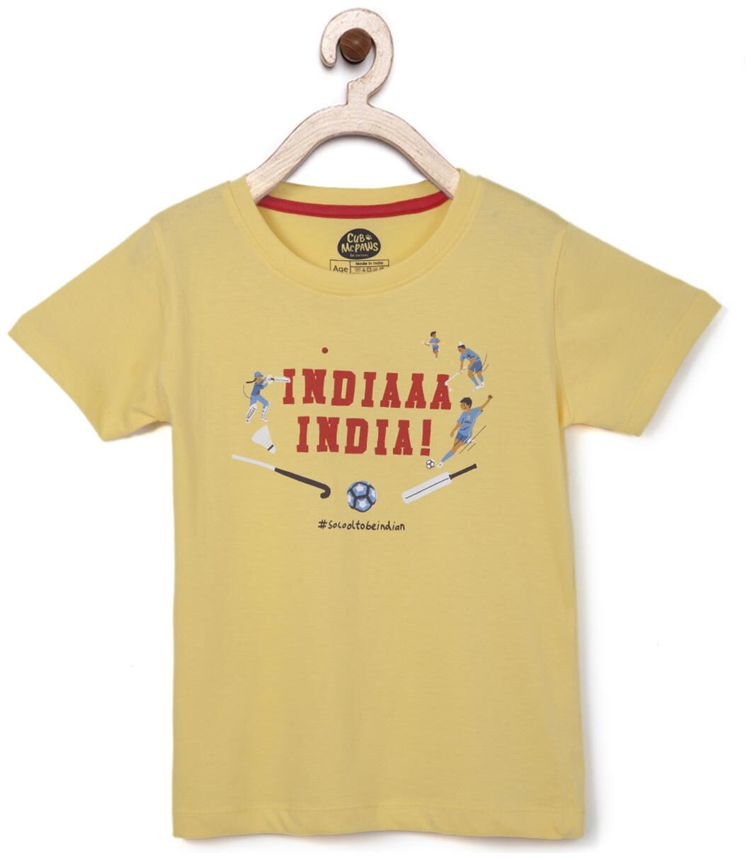 

CuB McPAWS Boy Cotton Printed T-shirt - Yellow