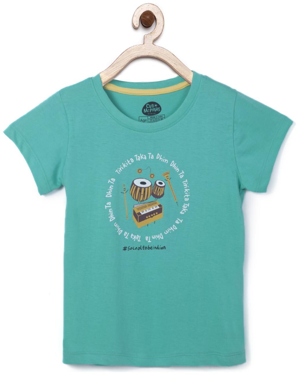 

CuB McPAWS Girl Cotton Printed T shirt - Green