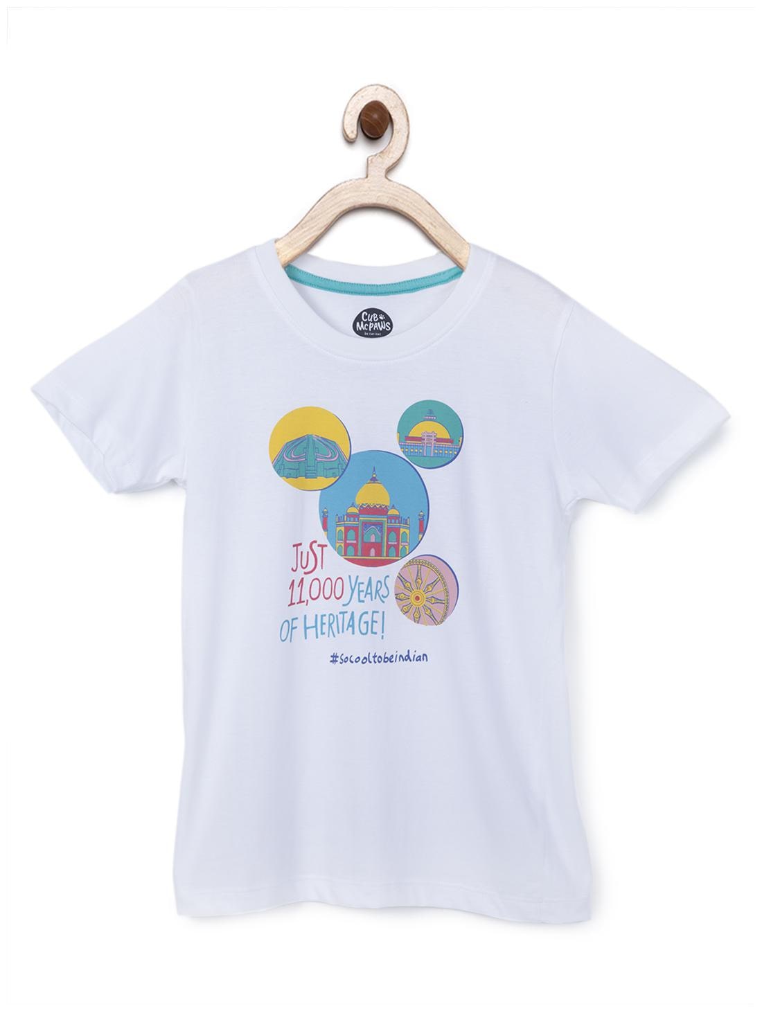 

CuB McPAWS Boy Cotton Printed T-shirt - White