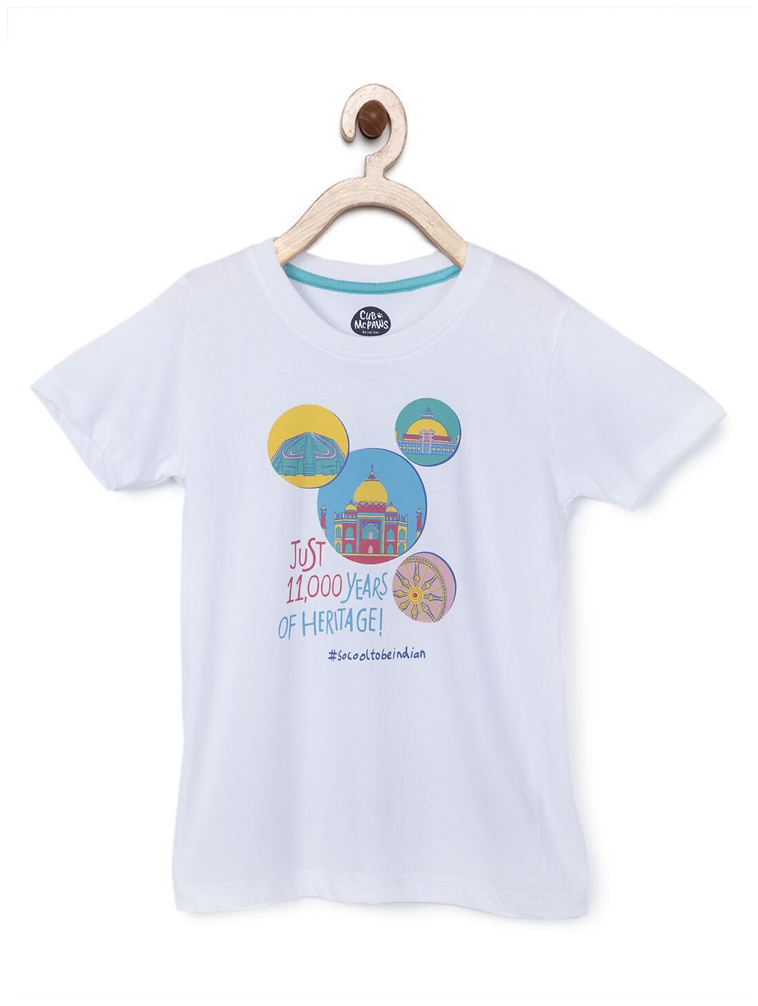 

CuB McPAWS Boy Cotton Printed T-shirt - White