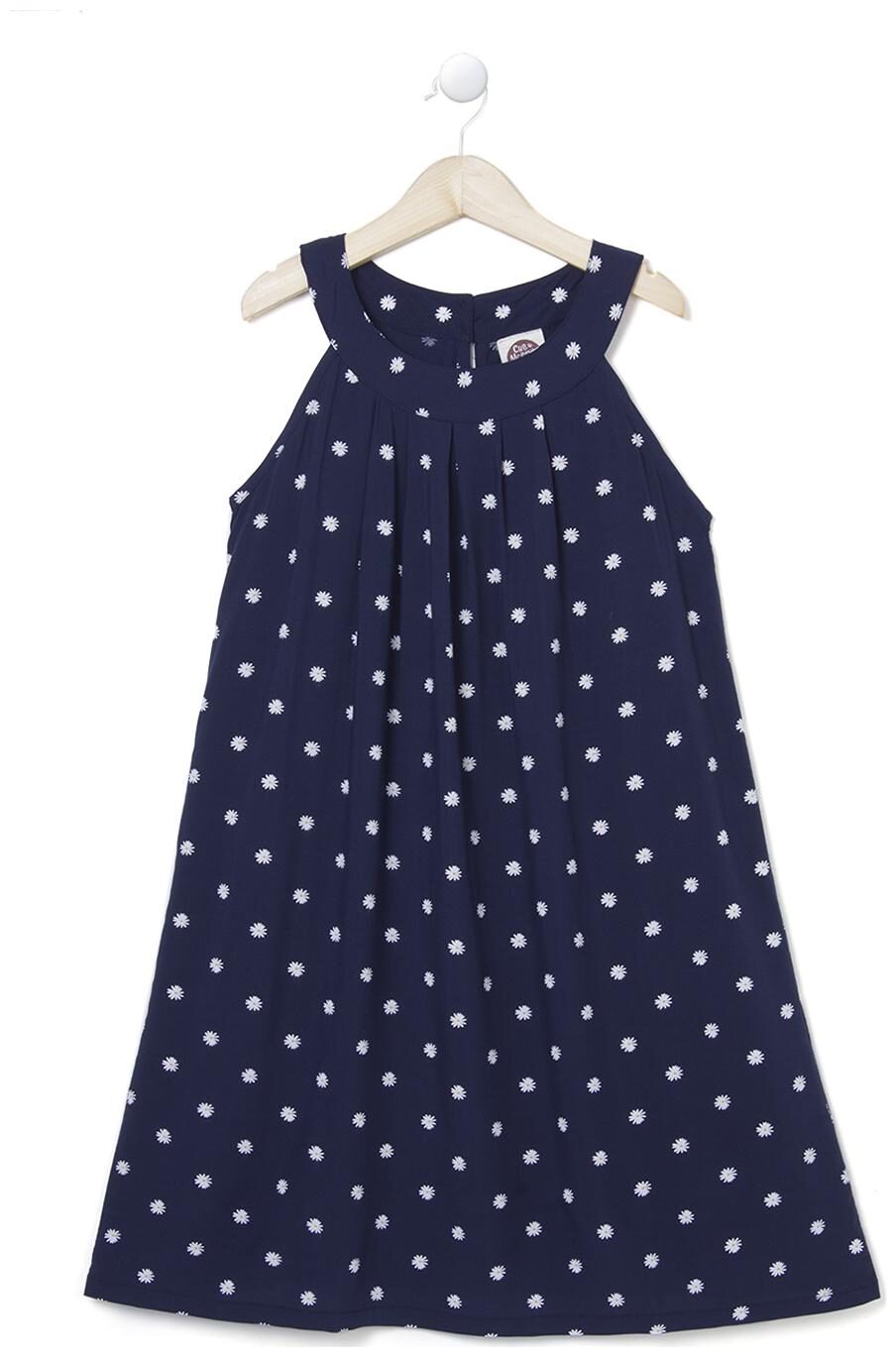 

CuB McPAWS Blue Viscose Rayon Sleeveless Knee Length Princess Frock ( Pack of 1 )
