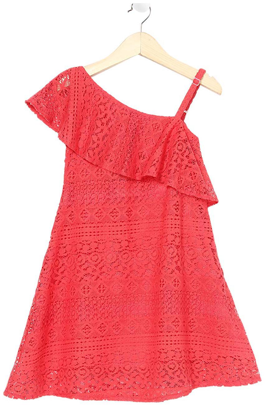 

CuB McPAWS Orange Georgette Sleeveless Knee Length Off Shoulder Frock ( Pack of 1 )