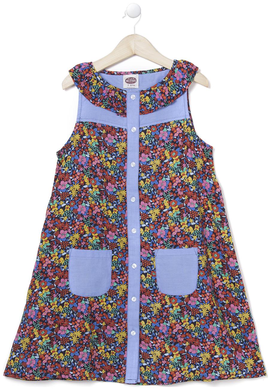 

CuB McPAWS Multi Viscose Rayon Sleeveless Knee Length Princess Frock ( Pack of 1 )