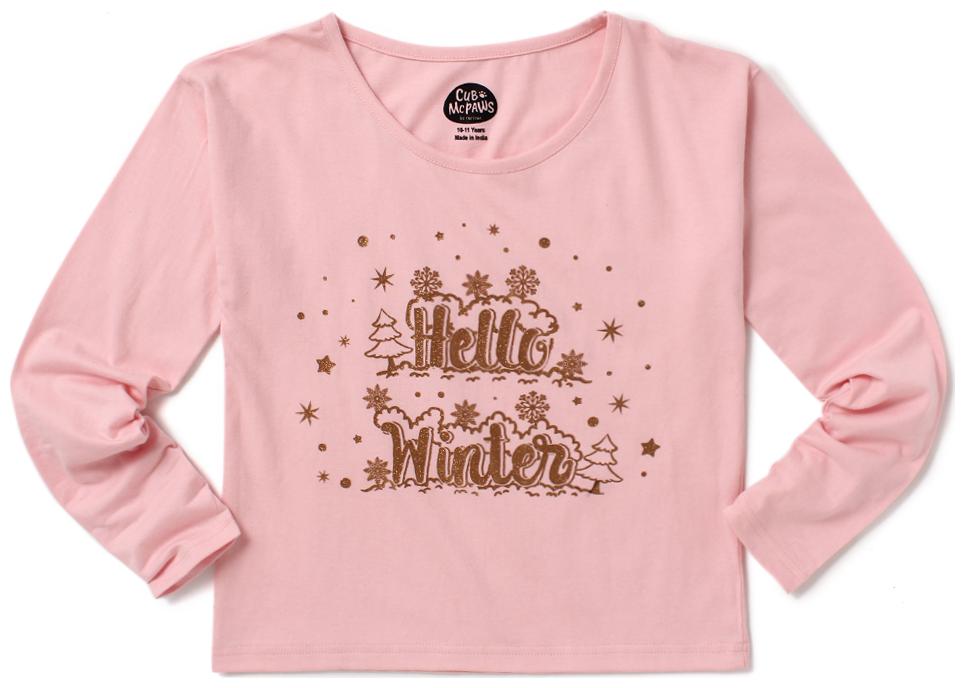 

CuB McPAWS Girl Cotton Printed T shirt - Pink