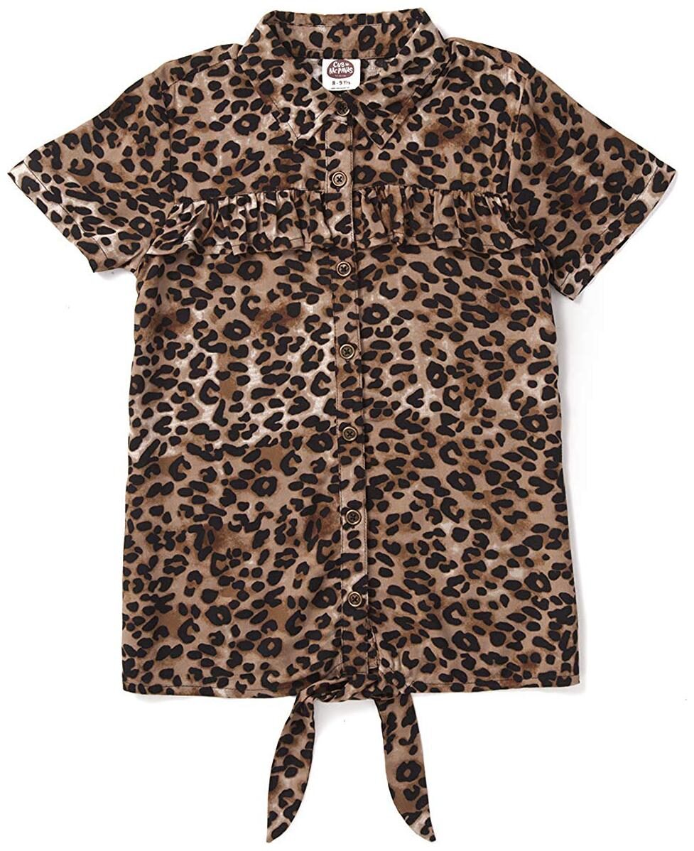 

CuB McPAWS Girl Rayon Printed Shirt - Brown