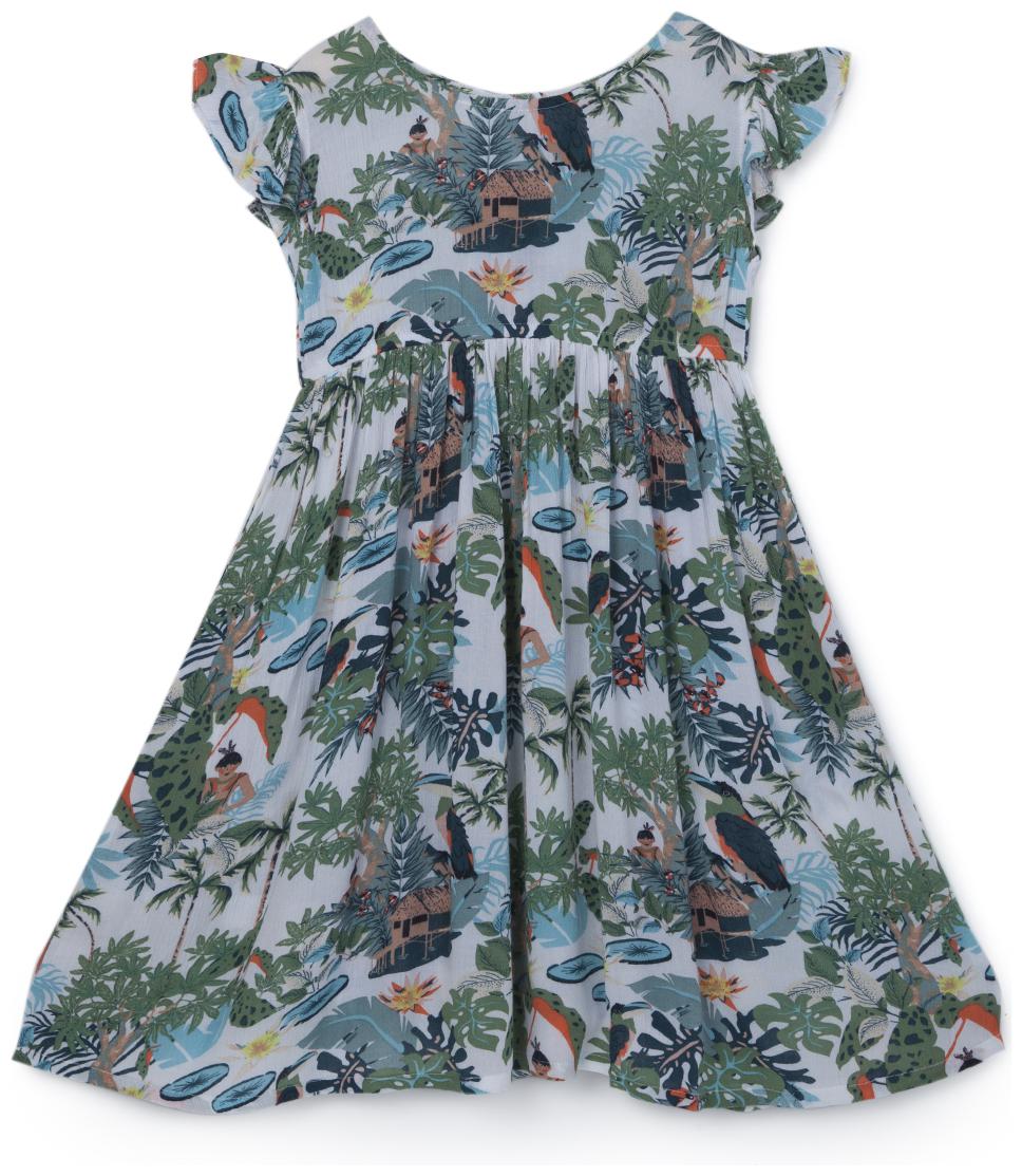

CuB McPAWS Multi Cotton Short Sleeves Knee Length Princess Frock ( Pack of 1 )
