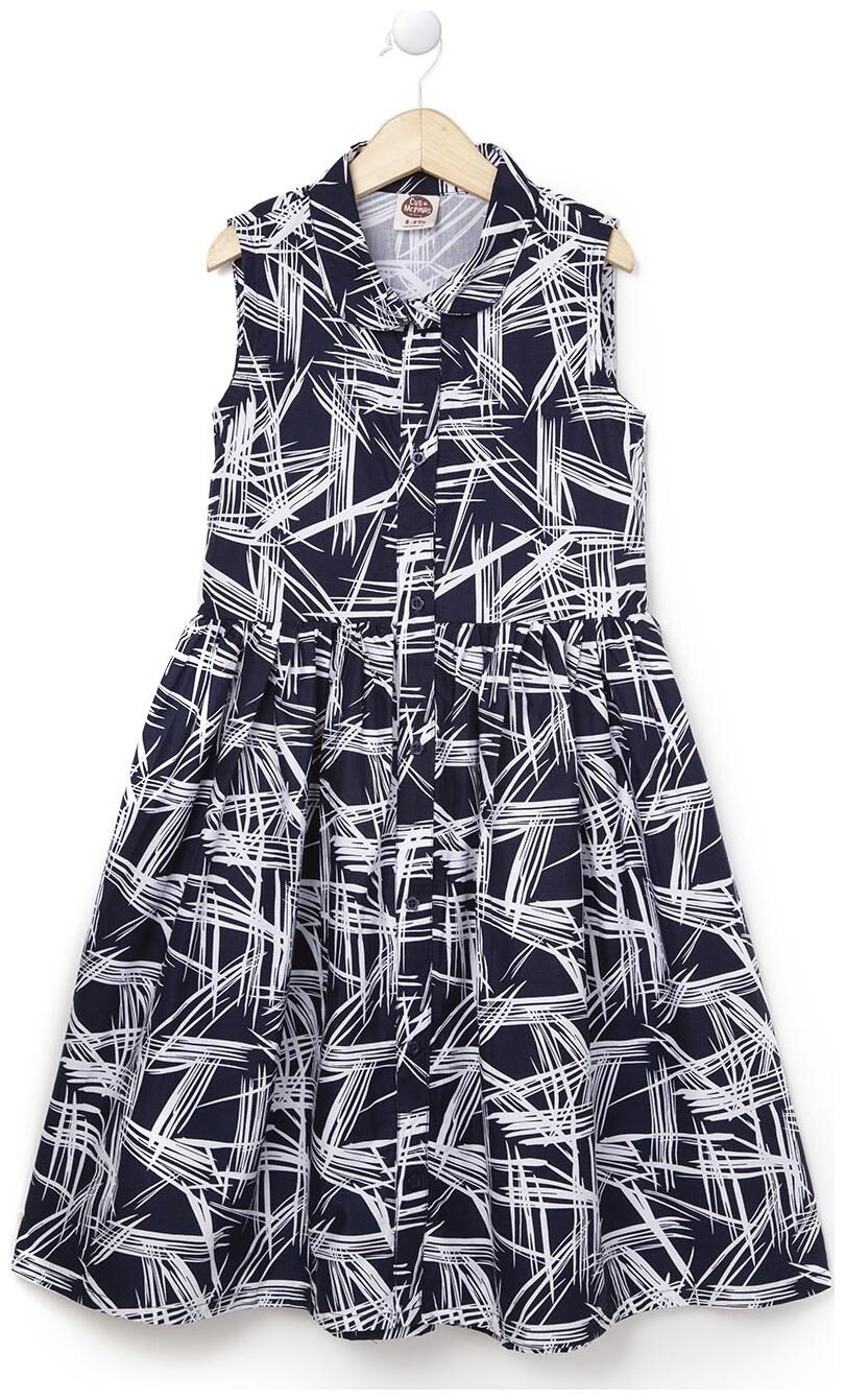 

Cub McPaws Girls Black Abstract Printed Casual Frock