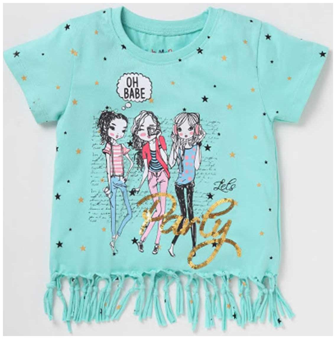 

CuB McPAWS Girl Cotton Printed Top - Blue