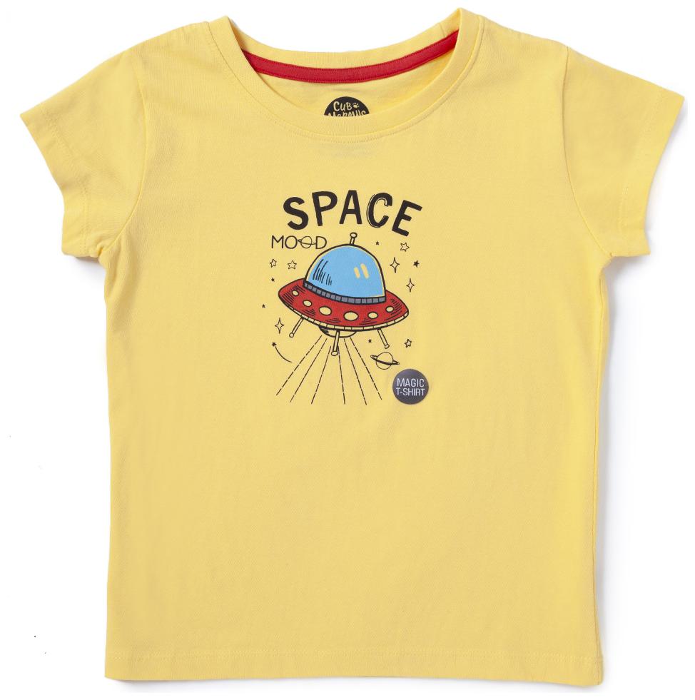 

CuB McPAWS Girl Cotton Printed T shirt - Yellow