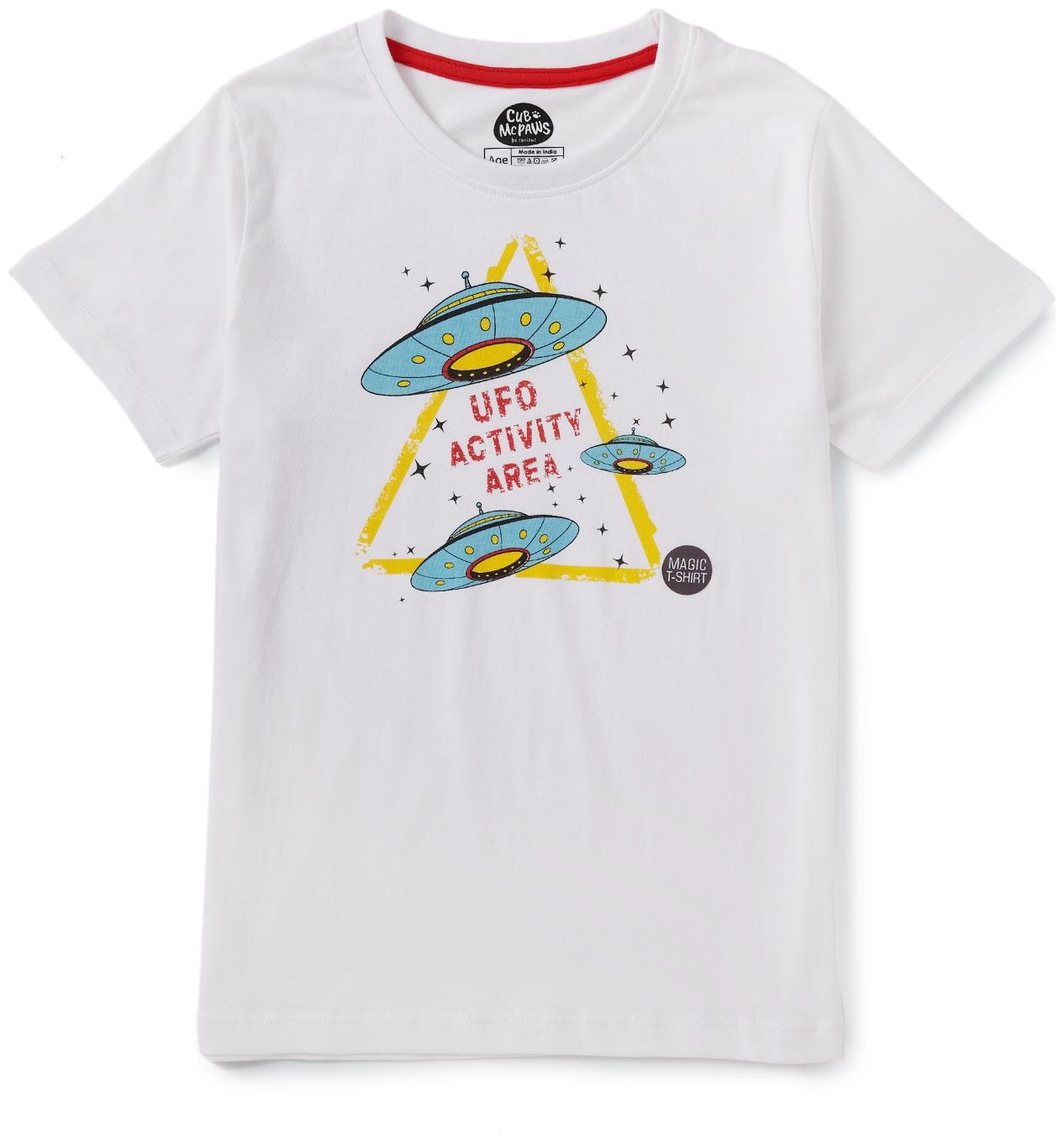 

CuB McPAWS Boy Cotton Printed T-shirt - White