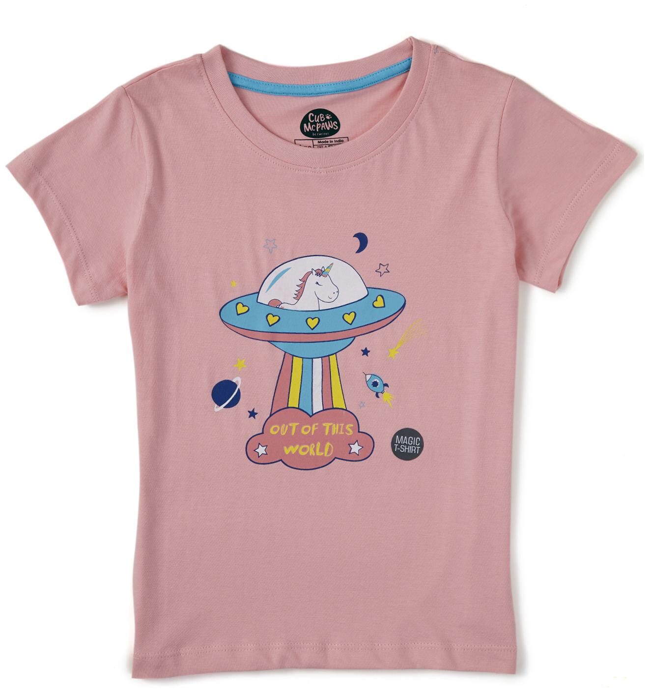 

CuB McPAWS Girl Cotton Printed T shirt - Pink