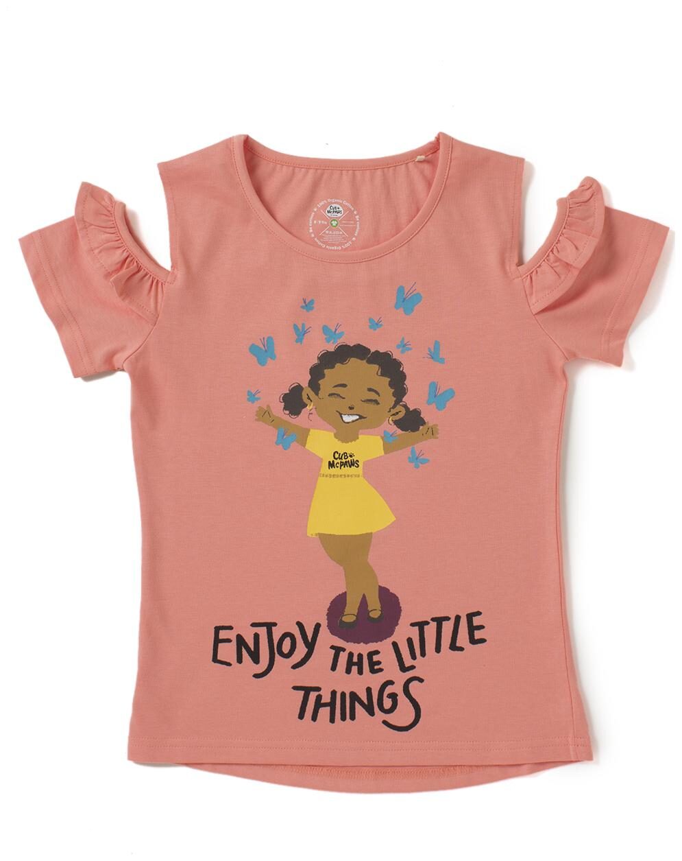 

CuB McPAWS Girl Cotton Printed T shirt - Pink