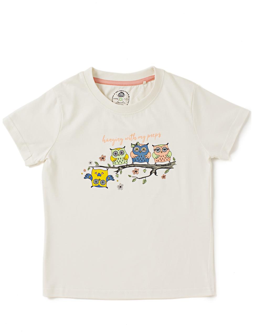 

CuB McPAWS Girl Cotton Printed T shirt - White